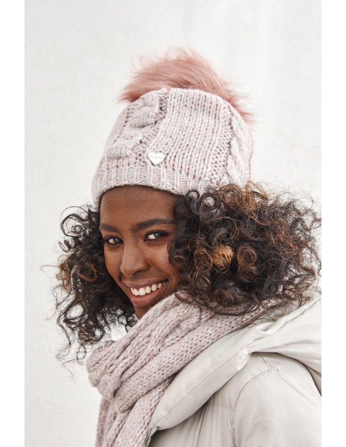 Winter powder set, hat and scarf C40 - Online store - Boutique